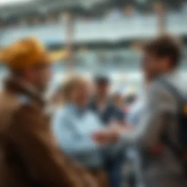 Community of Horse Racing Enthusiasts A community gathering of horse racing enthusiasts sharing insights