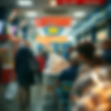 Lottery's Influence on Society Conceptual illustration of the social impact of lotteries in community settings